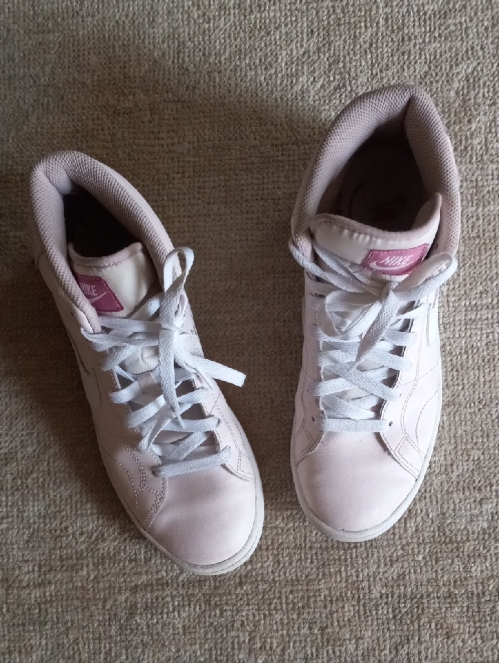 NIKE COURT ROYALE 2 MID SNEAKERS LIGHT PINK SZ.8
